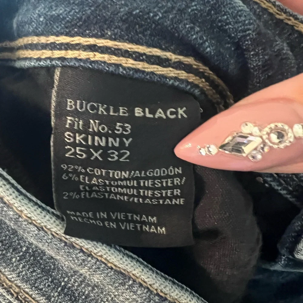 Buckle Black Candiani Denim Fit No. 53 Mid Rise Skinny Size 25 Made in Italy - Picture 11 of 13
